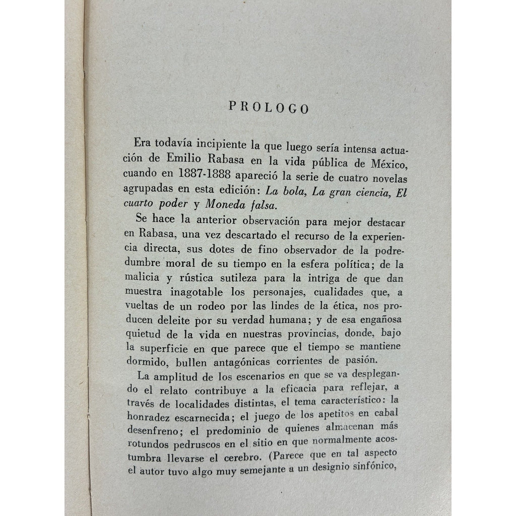 Emilio Rabasa - La Bola y La Gran Ciencia (1948) Coleccion Escritores Mexicanos
