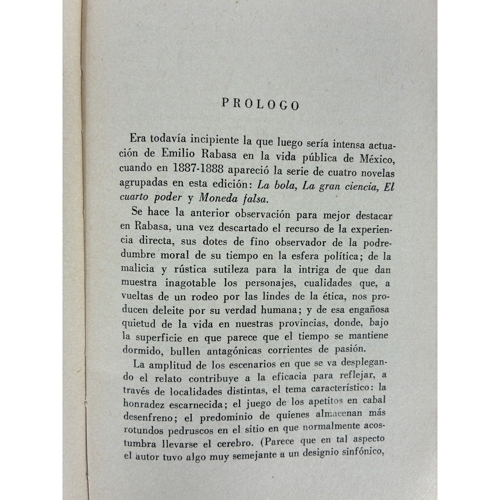Emilio Rabasa - La Bola y La Gran Ciencia (1948) Coleccion Escritores Mexicanos