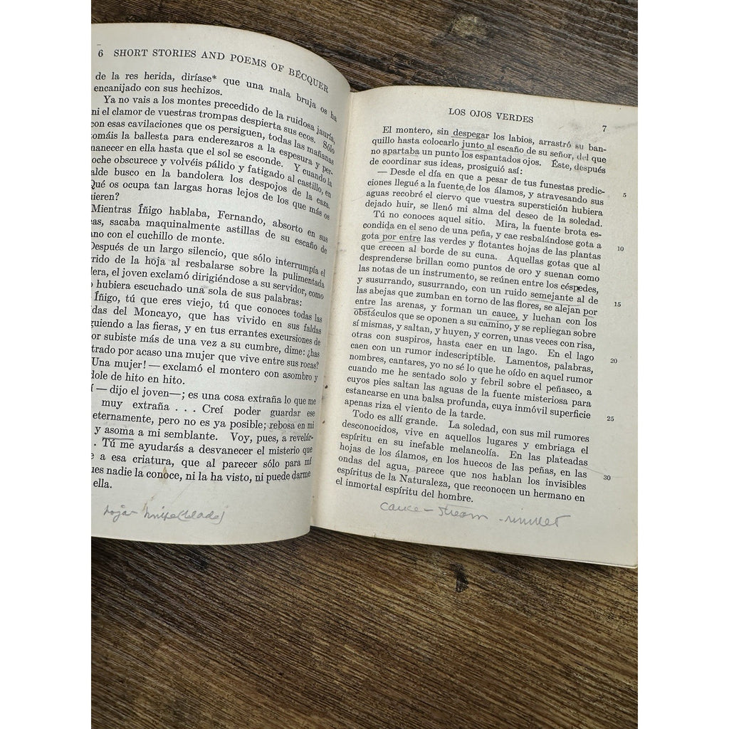 Rare 1936 Edition Of Short Stories and Poems of Becquer MacMillan Co