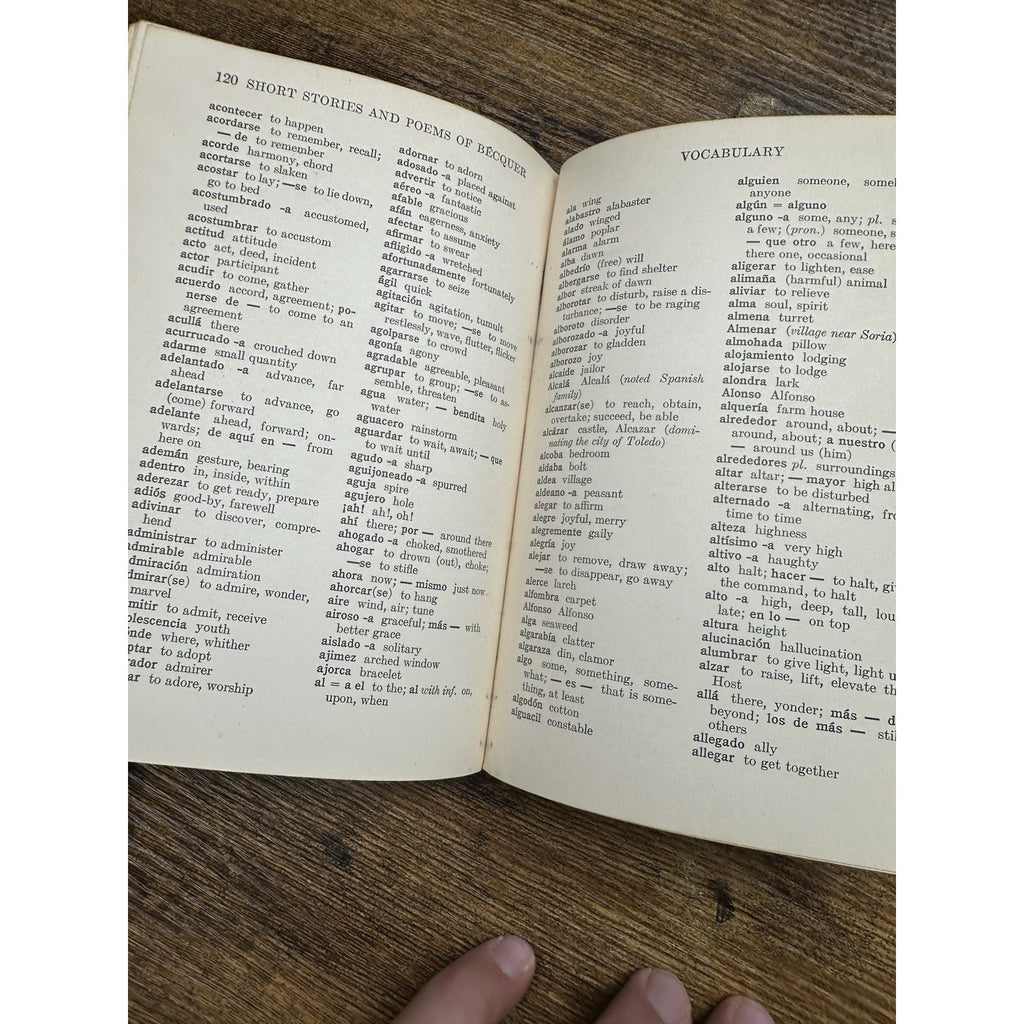 Rare 1936 Edition Of Short Stories and Poems of Becquer MacMillan Co
