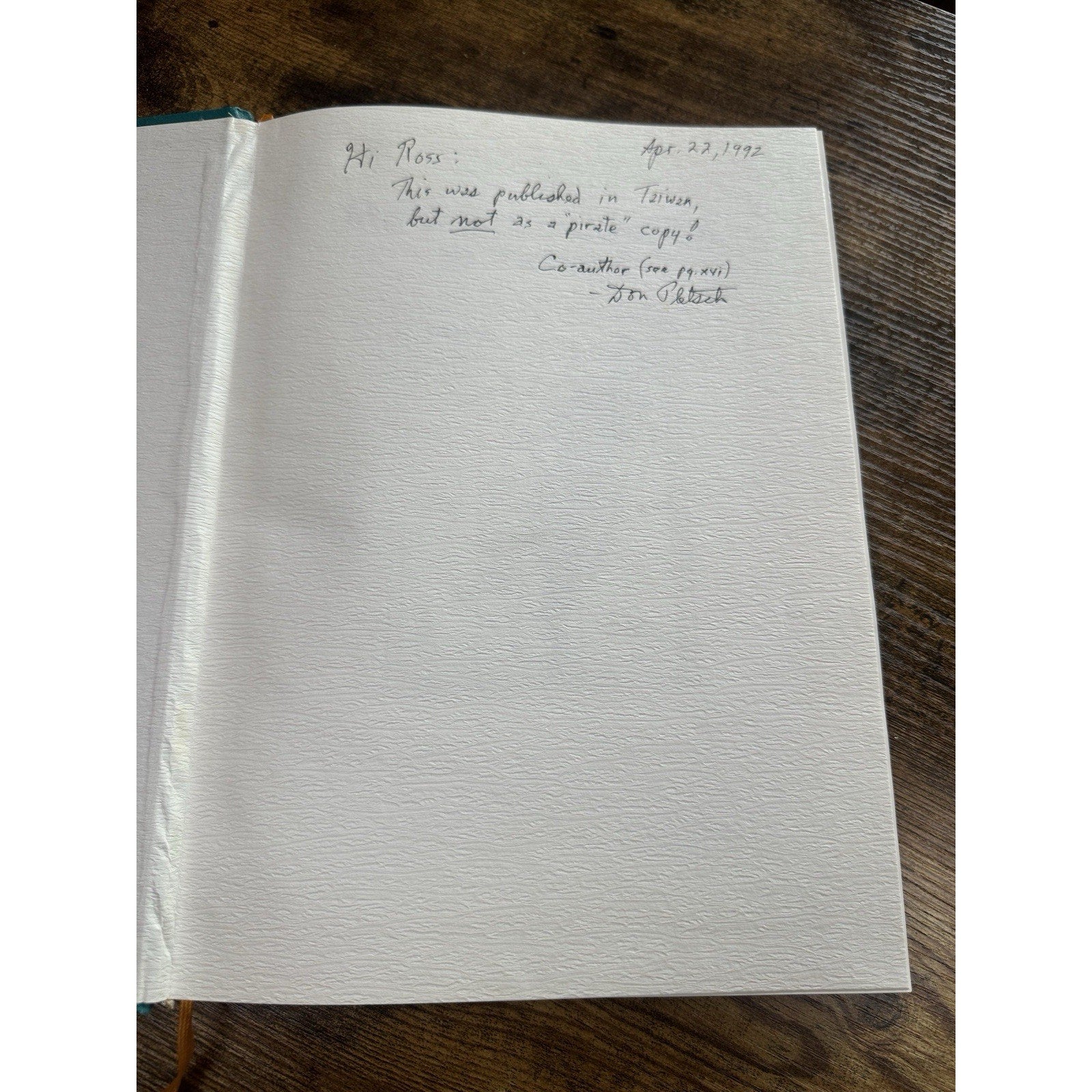 Malaria Eradication in Taiwan - 1991 - Signed by co-author