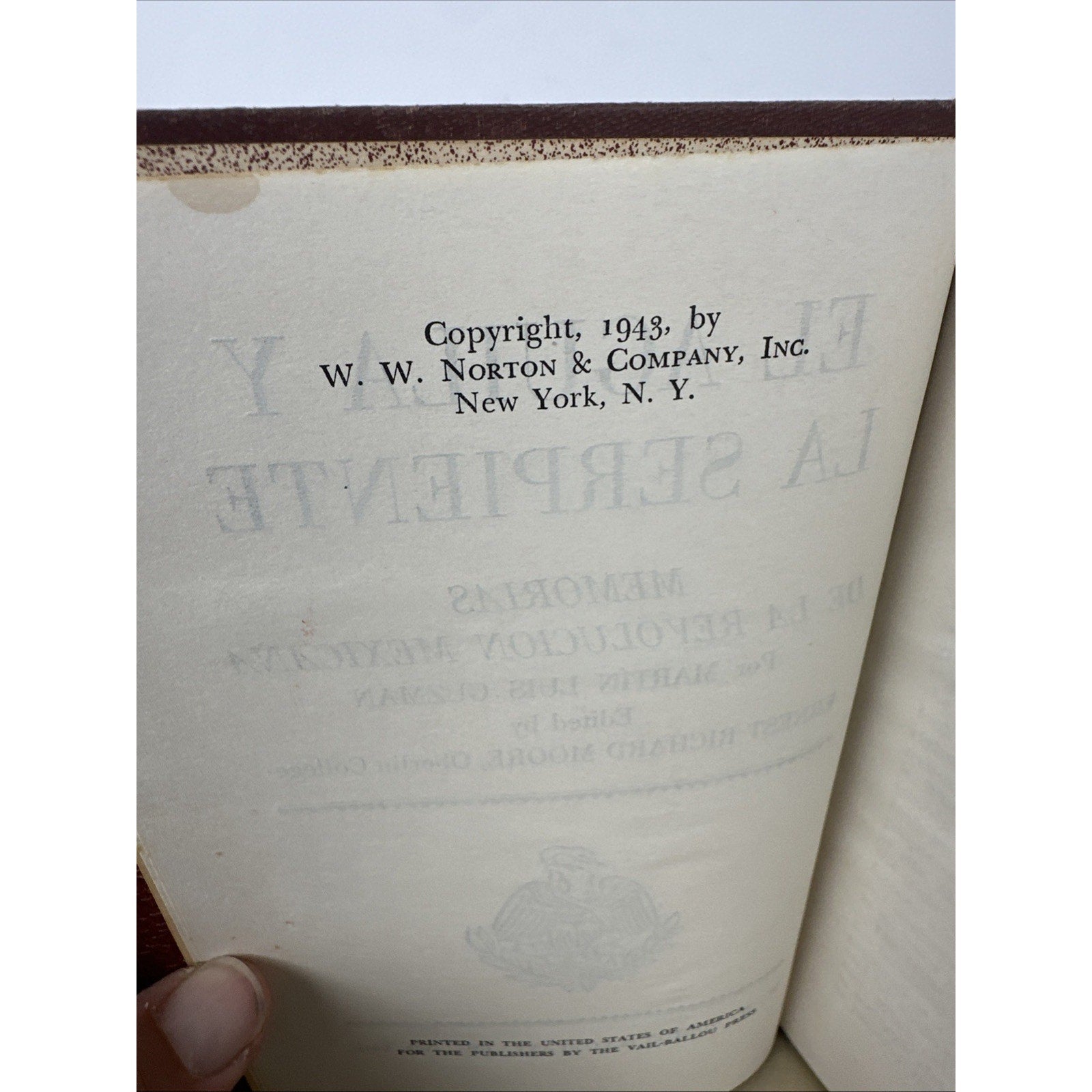 EL AGUILA Y LA SERPIENTE - GUZMAN M. L. - 1943 1st Ed