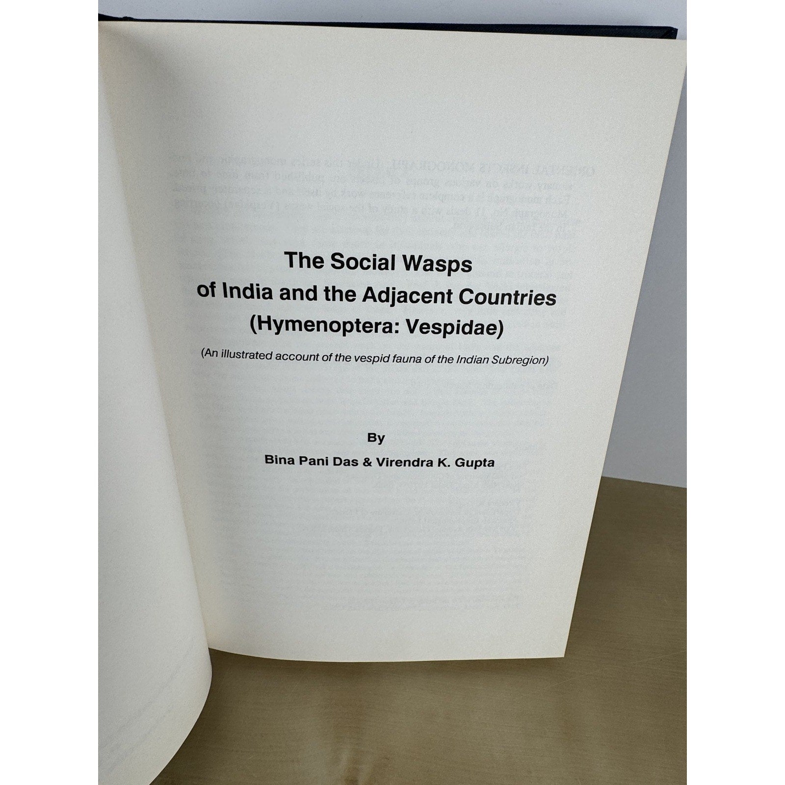 The Social Wasps of India & Adjacent Countries 1989 Hardcover Entomology