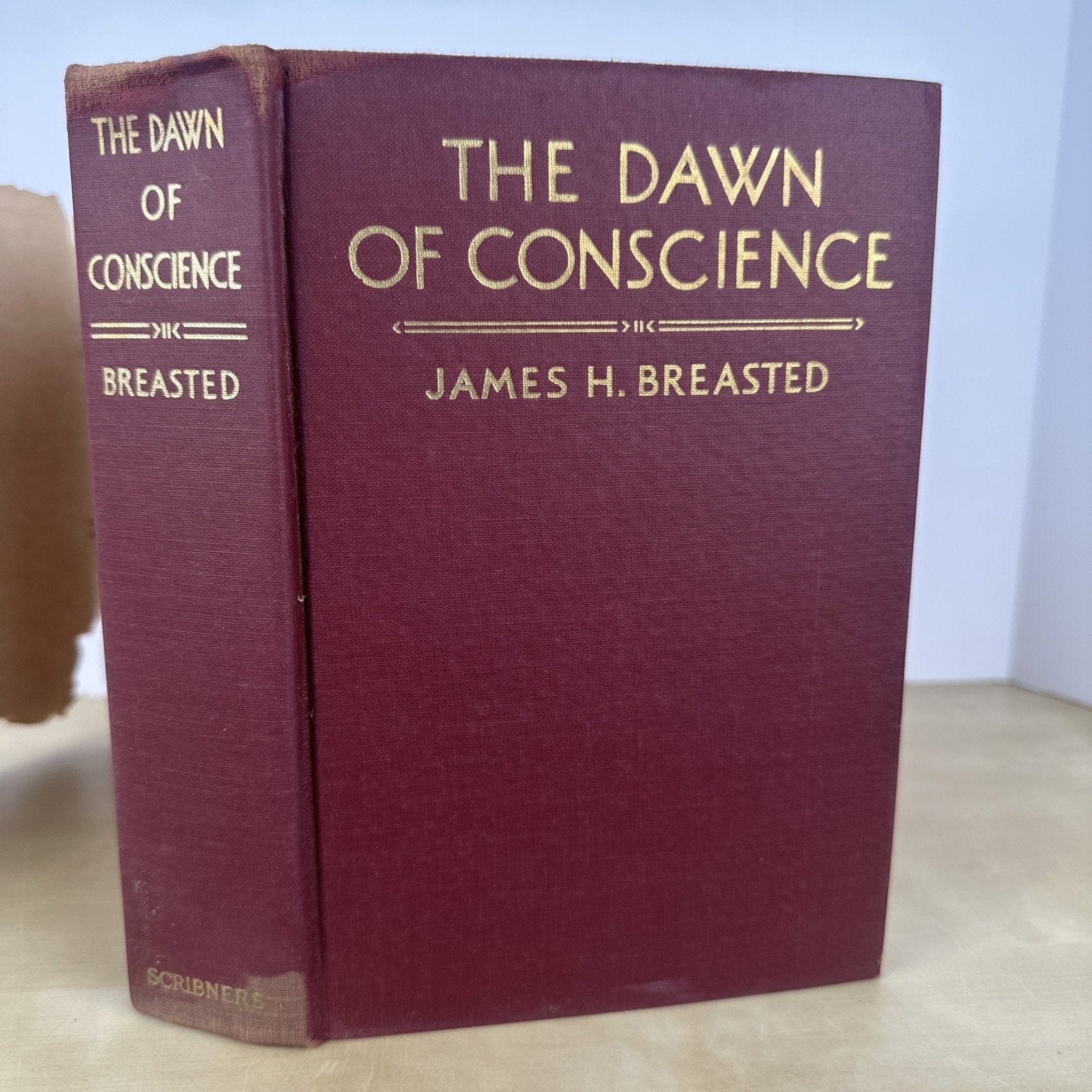 Dawn of Conscience 1933 James Breasted HBK DJ Vintage Egypt Origin Moral History