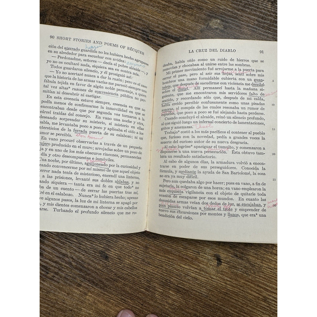 Rare 1936 Edition Of Short Stories and Poems of Becquer MacMillan Co